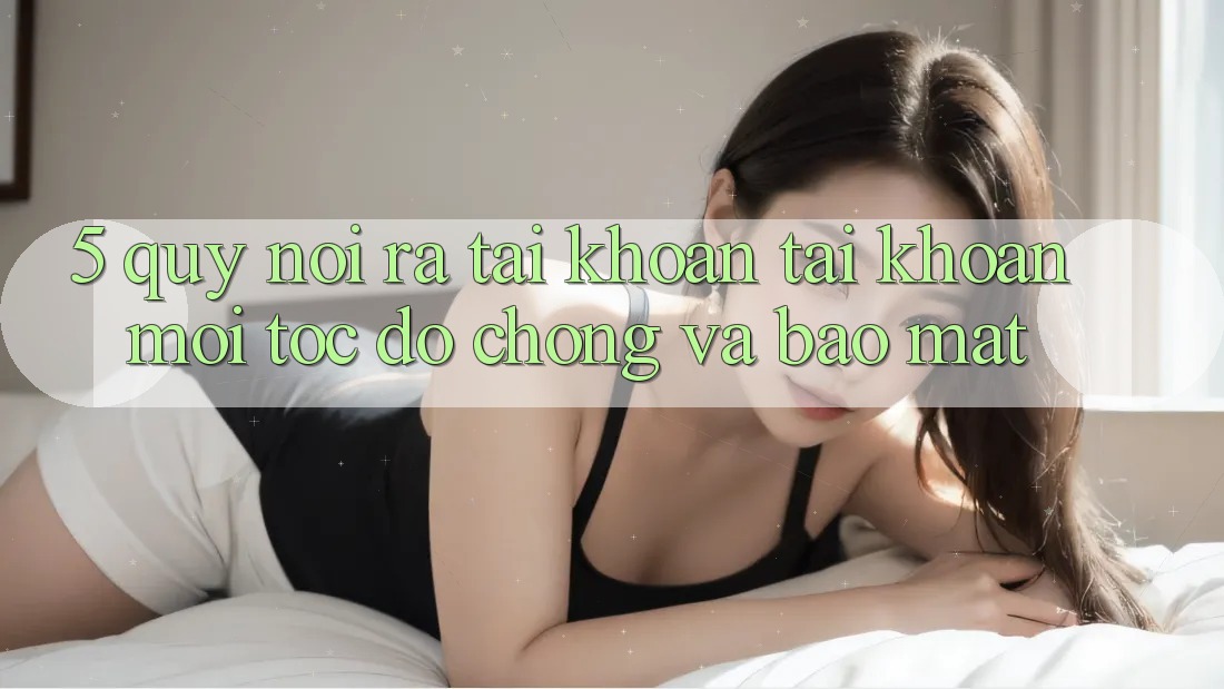 5. Quy Nói ra tài khoản Tài Khoản Mới Tốc độ Chóng và Bảo Mật