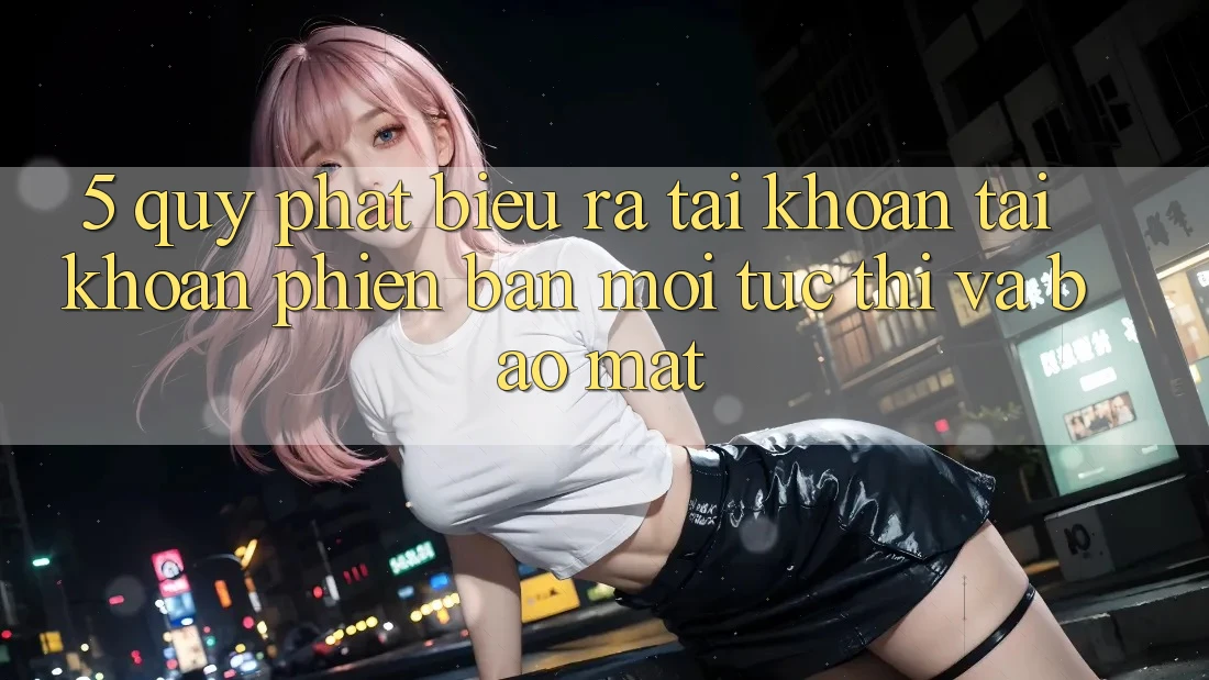 5. Quy Phát biểu ra tài khoản Tài Khoản Phiên bản mới Tức thì và Bảo Mật