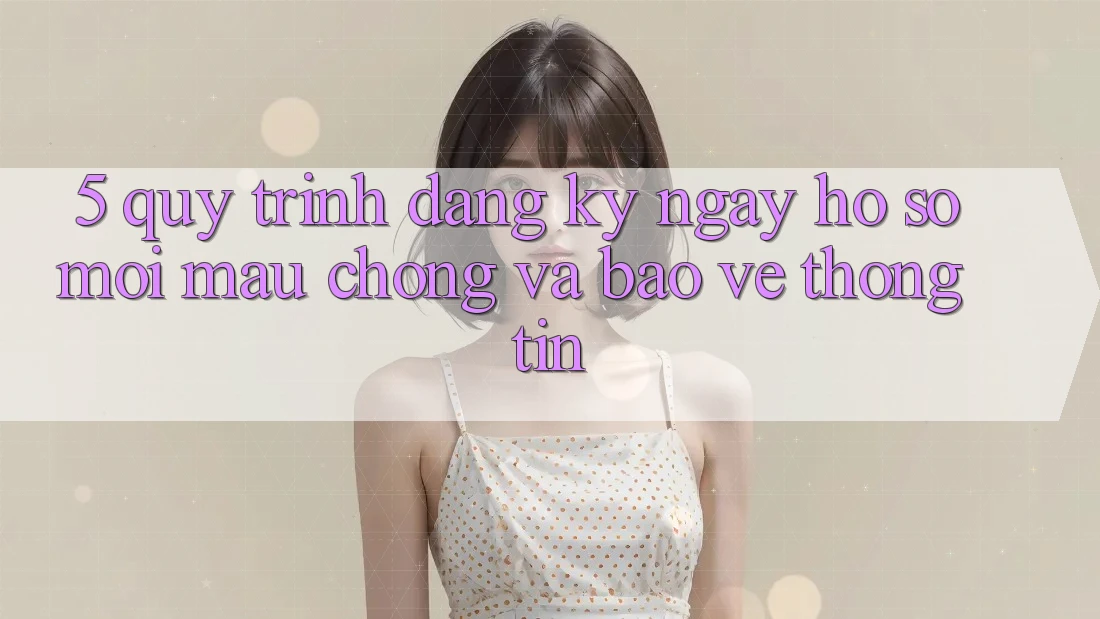 5. Quy Trình Đăng ký ngay Hồ sơ Mới Mau Chóng và Bảo vệ thông tin