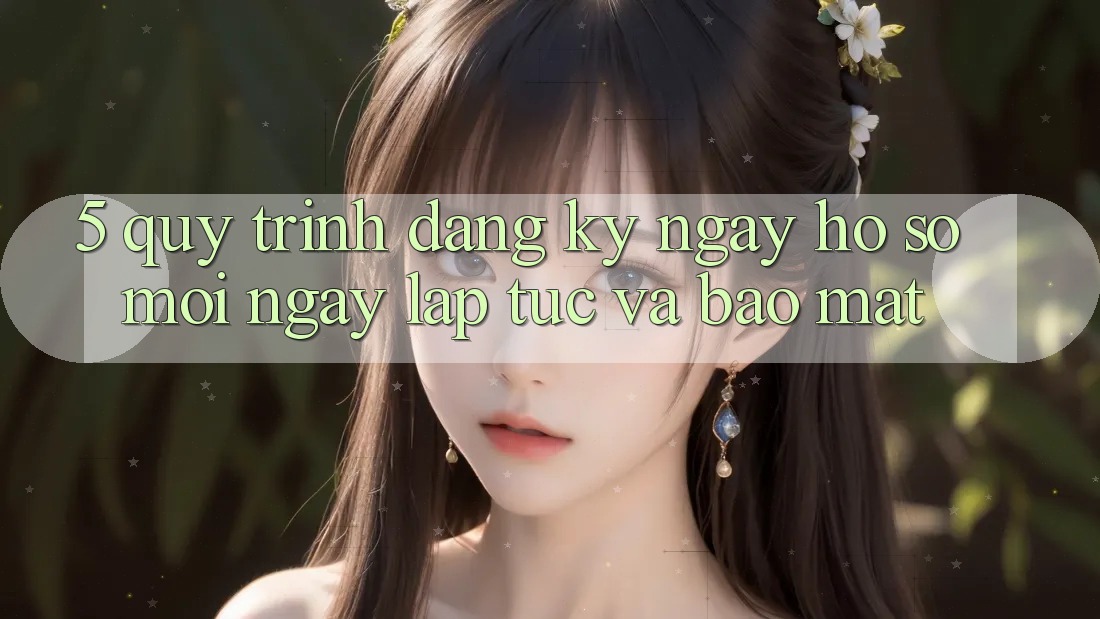 5. Quy Trình Đăng ký ngay Hồ sơ Mới Ngay lập tức và Bảo Mật