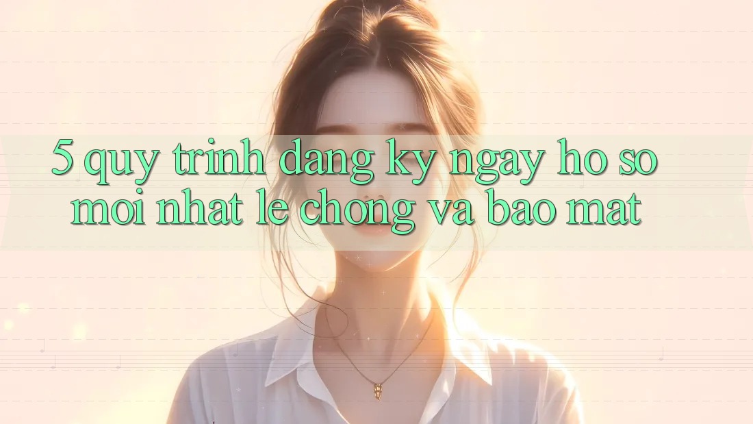 5. Quy Trình Đăng ký ngay Hồ sơ Mới nhất Lẹ Chóng và Bảo Mật