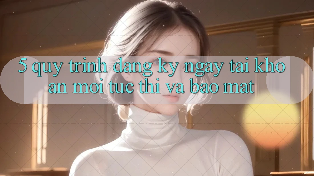 5. Quy Trình Đăng ký ngay Tài Khoản Mới Tức thì và Bảo Mật
