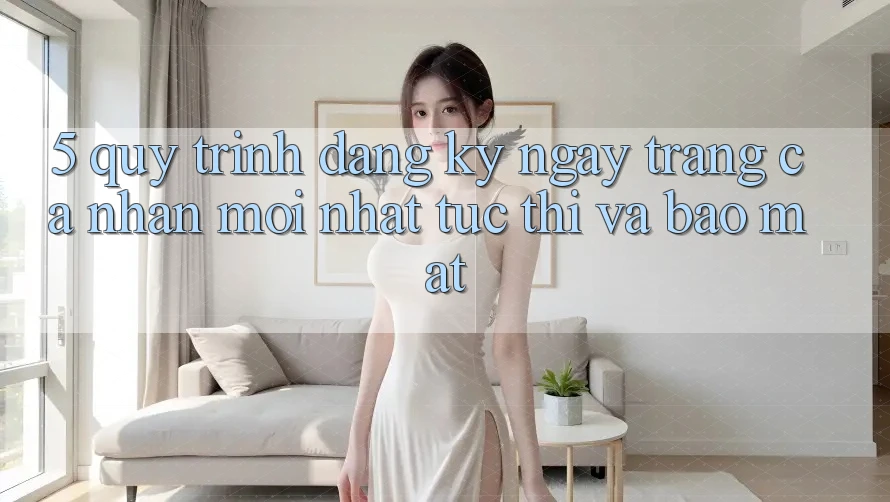 5. Quy Trình Đăng ký ngay Trang cá nhân Mới nhất Tức thì và Bảo Mật