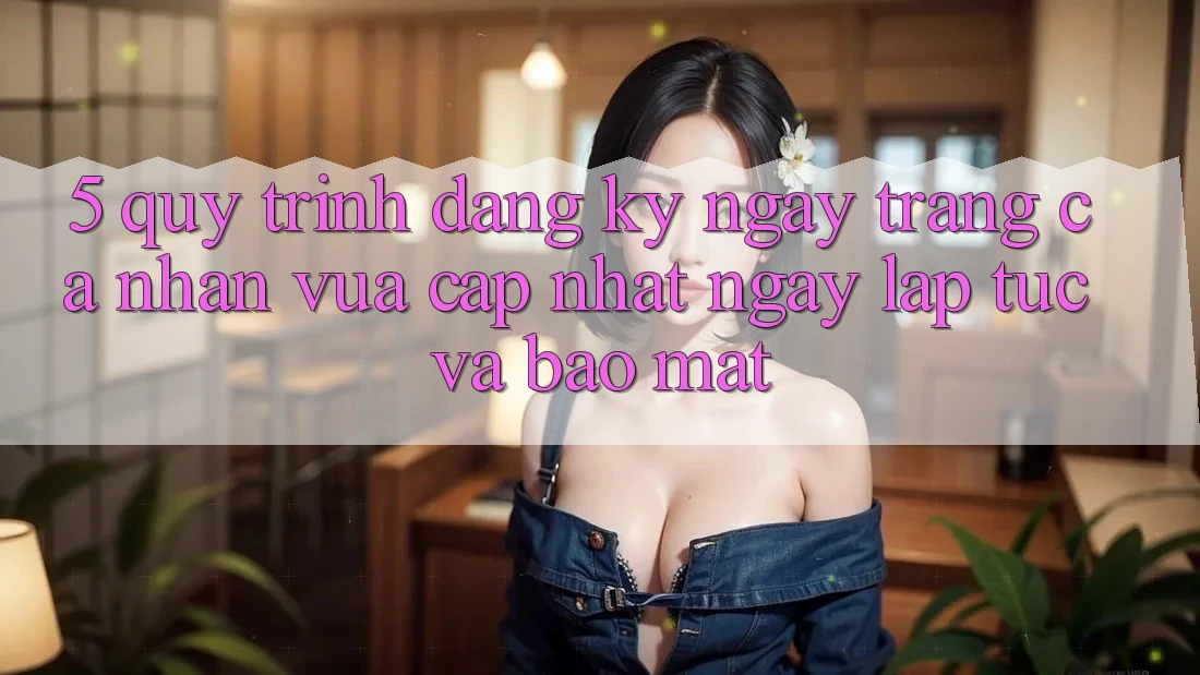 5. Quy Trình Đăng ký ngay Trang cá nhân Vừa cập nhật Ngay lập tức và Bảo Mật