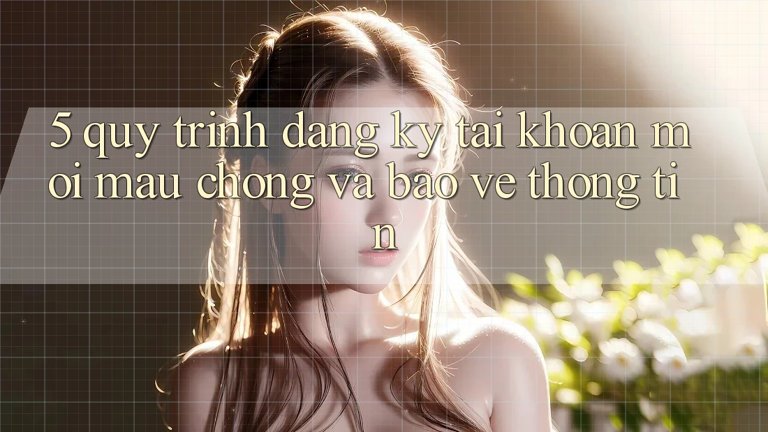 5. Quy Trình Đăng Ký Tài Khoản Mới Mau Chóng và Bảo vệ thông tin