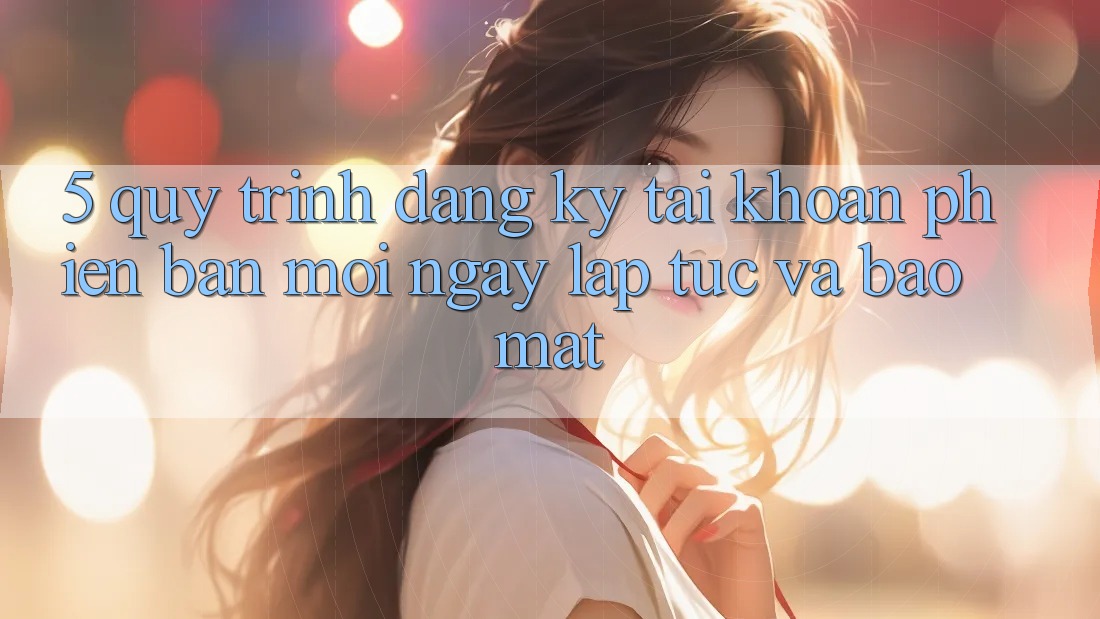 5. Quy Trình Đăng Ký Tài Khoản Phiên bản mới Ngay lập tức và Bảo Mật