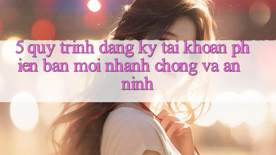 5. Quy Trình Đăng Ký Tài khoản Phiên bản mới Nhanh Chóng và An ninh