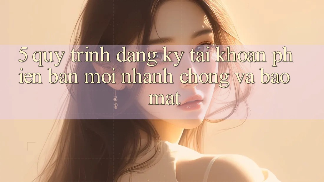 5. Quy Trình Đăng Ký Tài Khoản Phiên bản mới Nhanh Chóng và Bảo Mật