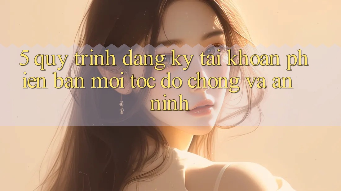 5. Quy Trình Đăng Ký Tài Khoản Phiên bản mới Tốc độ Chóng và An ninh