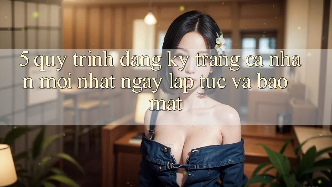 5. Quy Trình Đăng Ký Trang cá nhân Mới nhất Ngay lập tức và Bảo Mật