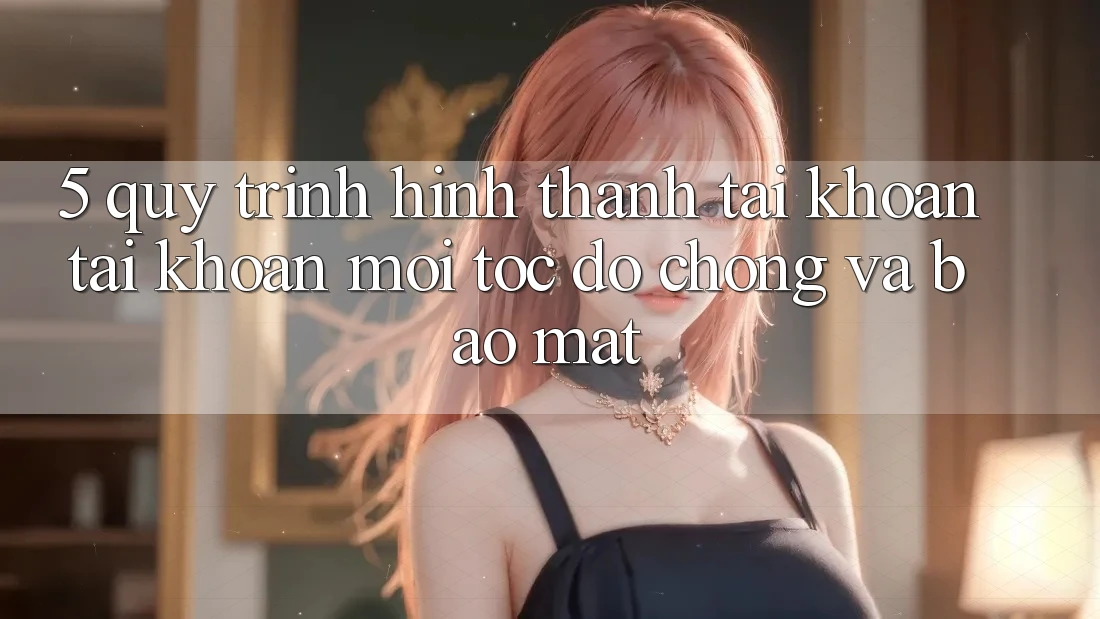 5. Quy Trình Hình thành tài khoản Tài Khoản Mới Tốc độ Chóng và Bảo Mật