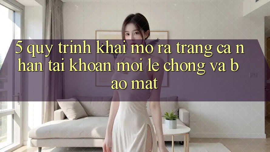 5. Quy Trình Khai mở ra trang cá nhân Tài Khoản Mới Lẹ Chóng và Bảo Mật