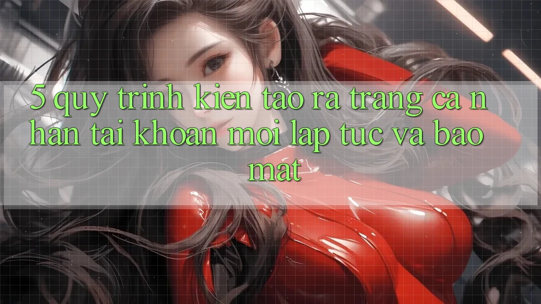 5. Quy Trình Kiến tạo ra trang cá nhân Tài Khoản Mới Lập tức và Bảo Mật