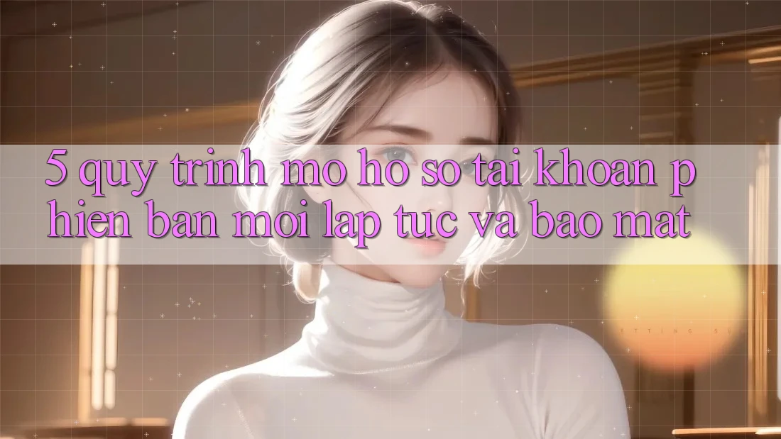 5. Quy Trình Mở hồ sơ Tài Khoản Phiên bản mới Lập tức và Bảo mật