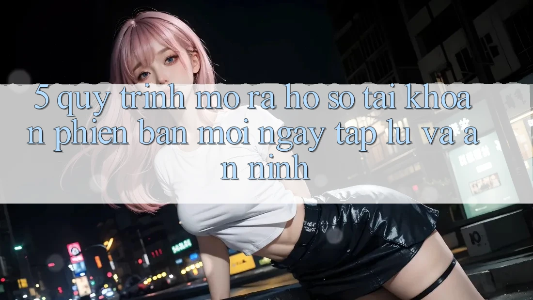 5. Quy Trình Mở ra hồ sơ Tài Khoản Phiên bản mới Ngay tắp lự và An ninh