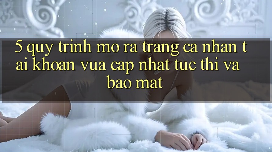 5. Quy Trình Mở ra trang cá nhân Tài Khoản Vừa cập nhật Tức thì và Bảo Mật