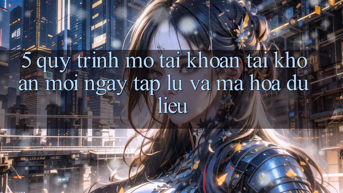 5. Quy Trình Mở tài khoản Tài Khoản Mới Ngay tắp lự và Mã hóa dữ liệu