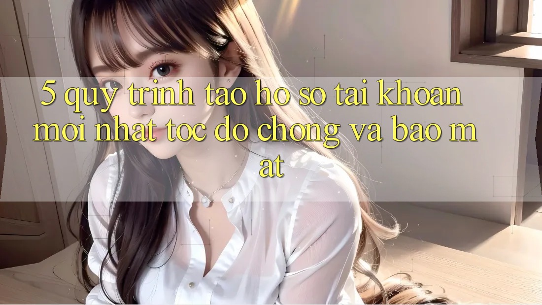 5. Quy Trình Tạo hồ sơ Tài Khoản Mới nhất Tốc độ Chóng và Bảo Mật