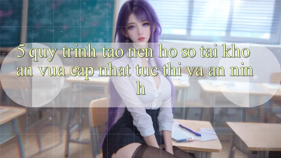 5. Quy Trình Tạo nên hồ sơ Tài Khoản Vừa cập nhật Tức thì và An ninh