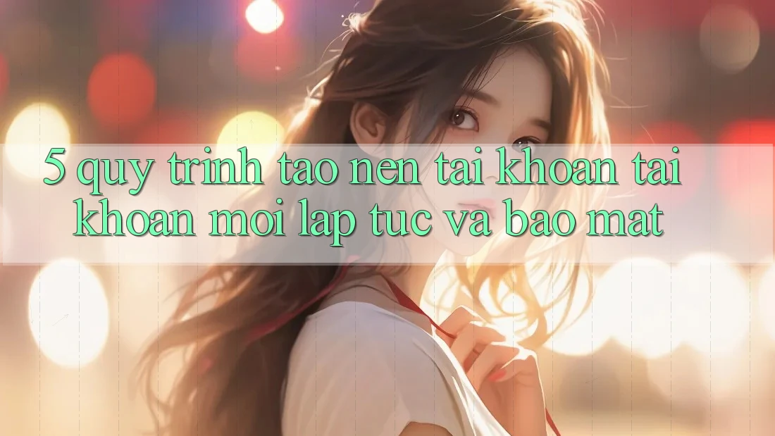 5. Quy Trình Tạo nên tài khoản Tài Khoản Mới Lập tức và Bảo Mật