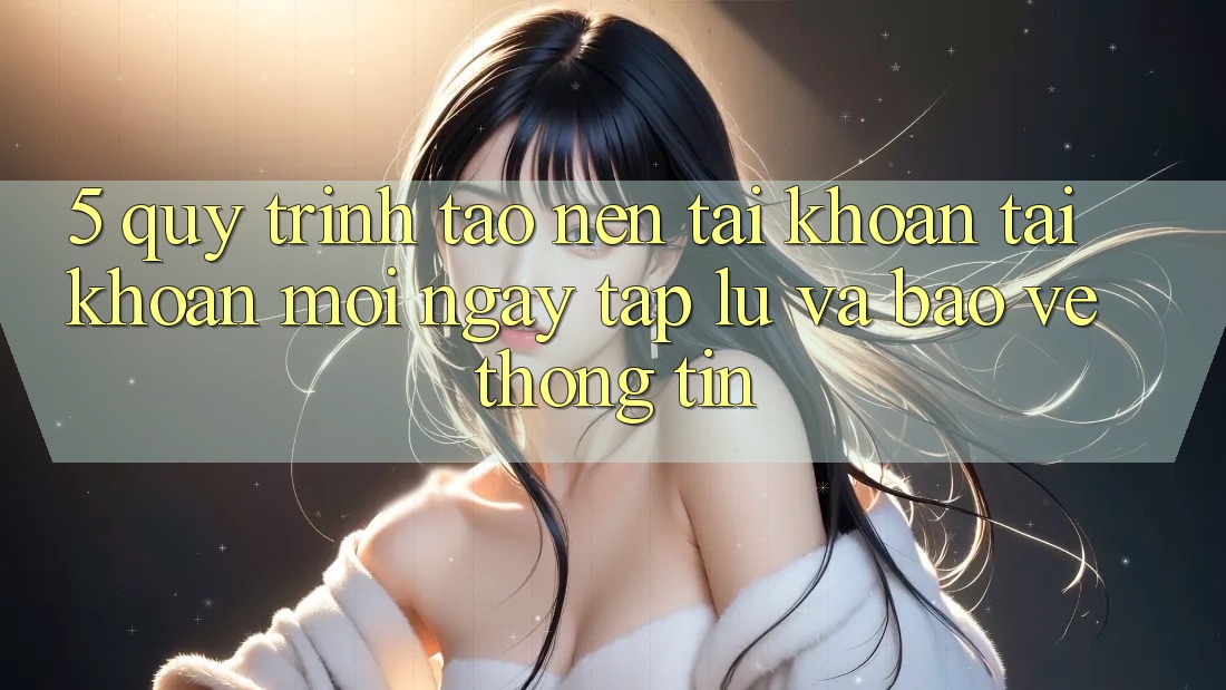5. Quy Trình Tạo nên tài khoản Tài Khoản Mới Ngay tắp lự và Bảo vệ thông tin