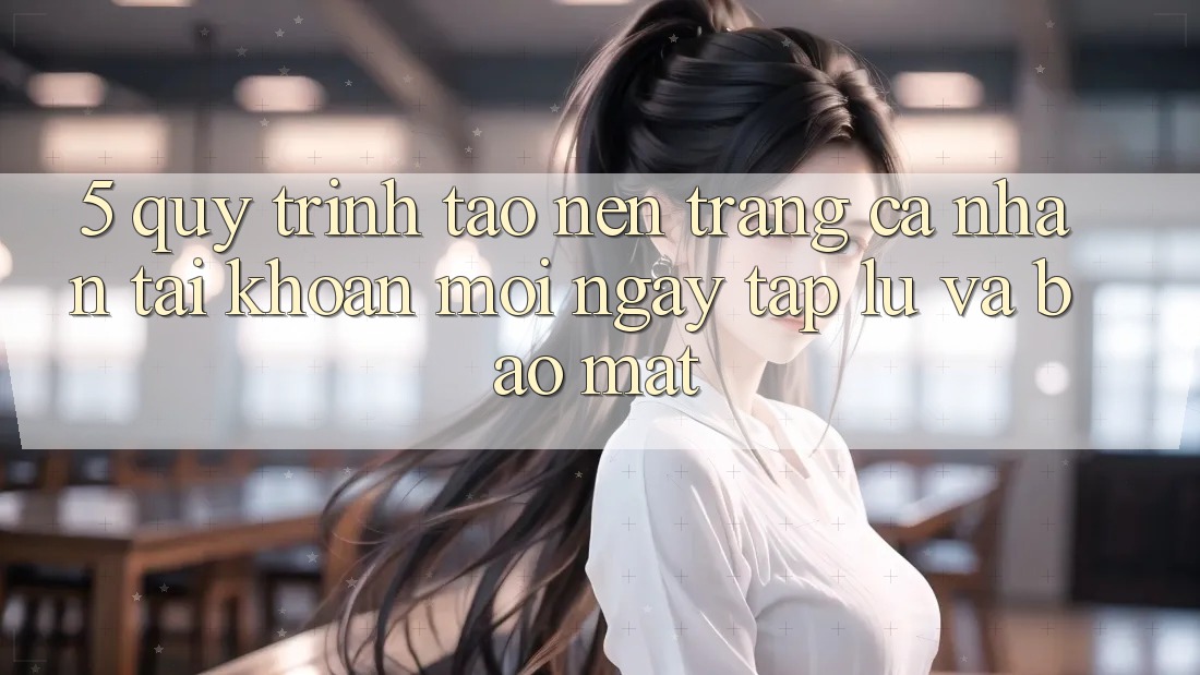 5. Quy Trình Tạo nên trang cá nhân Tài Khoản Mới Ngay tắp lự và Bảo Mật