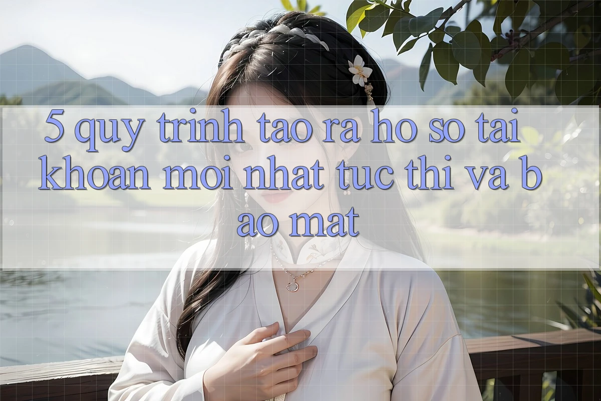 5. Quy Trình Tạo ra hồ sơ Tài Khoản Mới nhất Tức thì và Bảo Mật