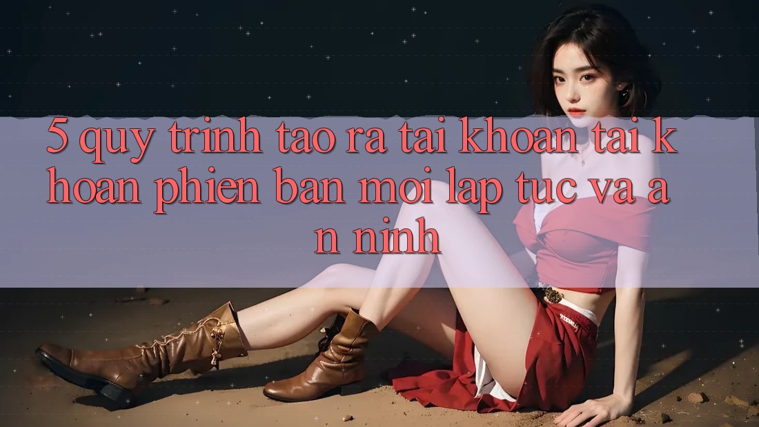 5. Quy Trình Tạo ra tài khoản Tài Khoản Phiên bản mới Lập tức và An ninh