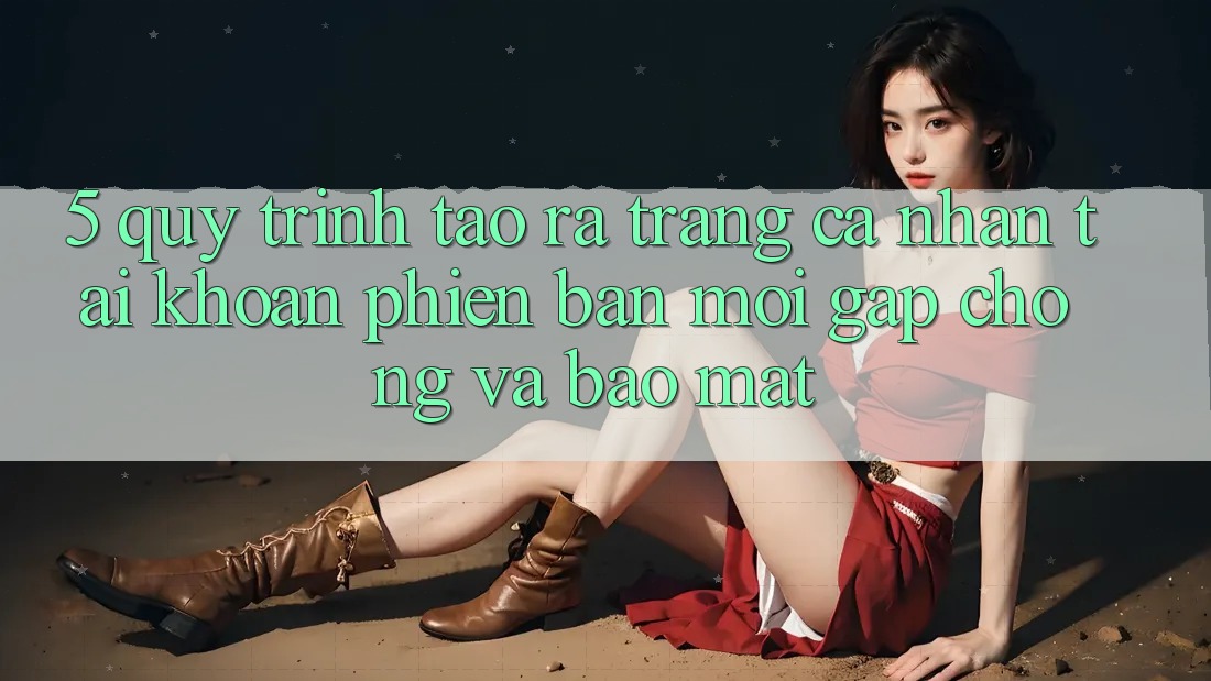 5. Quy Trình Tạo ra trang cá nhân Tài Khoản Phiên bản mới Gấp Chóng và Bảo Mật