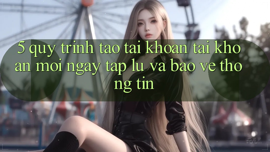 5. Quy Trình Tạo tài khoản Tài Khoản Mới Ngay tắp lự và Bảo vệ thông tin
