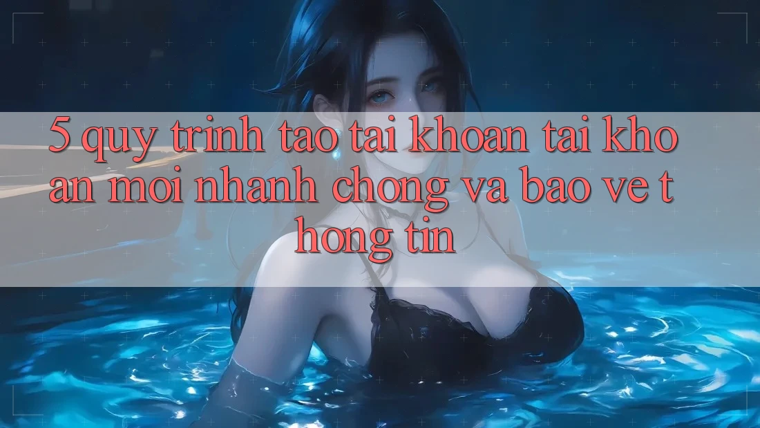 5. Quy Trình Tạo tài khoản Tài Khoản Mới Nhanh Chóng và Bảo vệ thông tin 5. Quy Trình Tạo tài khoản Tài Khoản Mới Nhanh Chóng và Bảo vệ thông tin