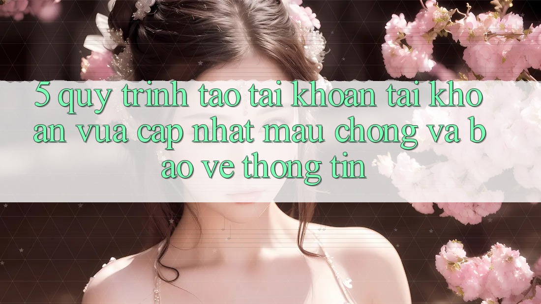 5. Quy Trình Tạo tài khoản Tài Khoản Vừa cập nhật Mau Chóng và Bảo vệ thông tin