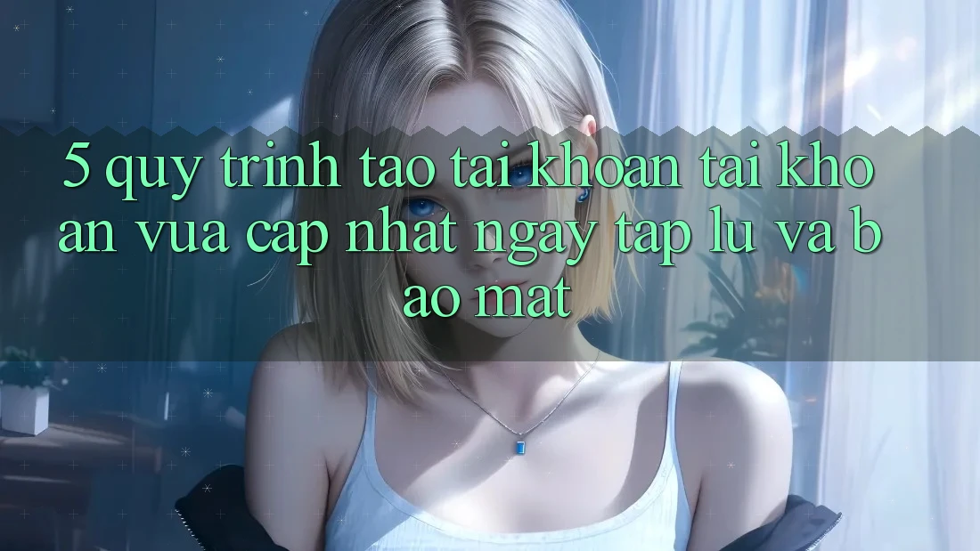 5. Quy Trình Tạo tài khoản Tài Khoản Vừa cập nhật Ngay tắp lự và Bảo Mật