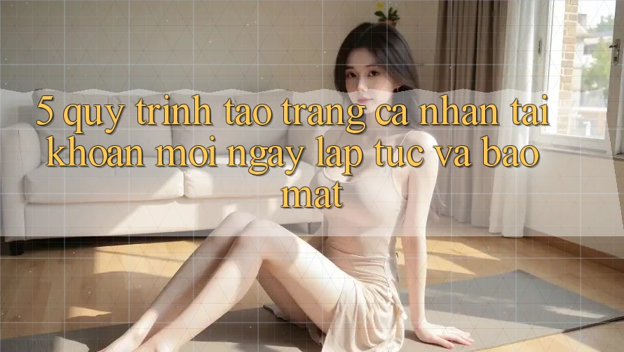 5. Quy Trình Tạo trang cá nhân Tài Khoản Mới Ngay lập tức và Bảo Mật 5. Quy Trình Tạo trang cá nhân Tài Khoản Mới Ngay lập tức và Bảo Mật