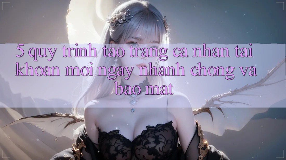 5. Quy Trình Tạo trang cá nhân Tài Khoản Mới Ngay nhanh chóng và Bảo Mật
