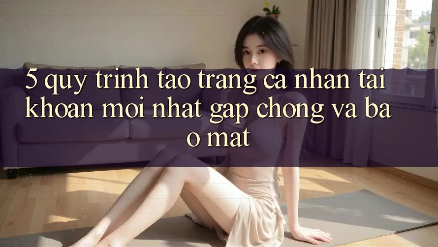 5. Quy Trình Tạo trang cá nhân Tài Khoản Mới nhất Gấp Chóng và Bảo Mật
