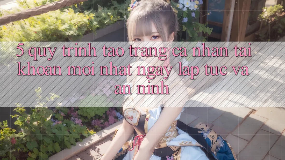 5. Quy Trình Tạo trang cá nhân Tài Khoản Mới nhất Ngay lập tức và An ninh