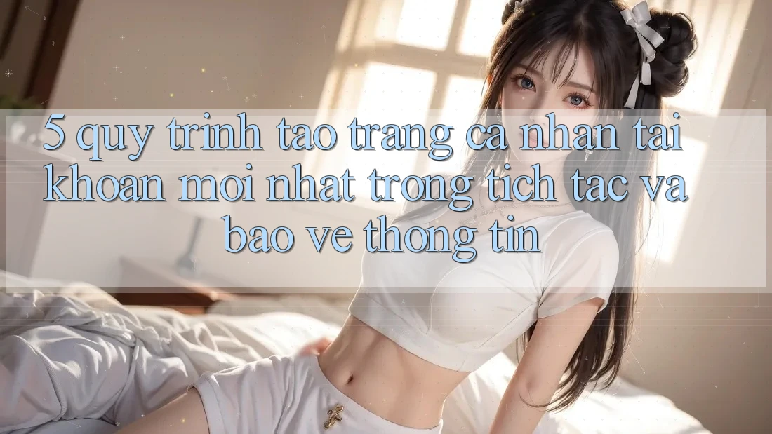 5. Quy Trình Tạo trang cá nhân Tài Khoản Mới nhất Trong tích tắc và Bảo vệ thông tin