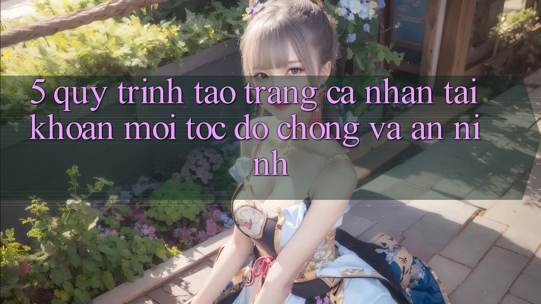 5. Quy Trình Tạo trang cá nhân Tài Khoản Mới Tốc độ Chóng và An ninh