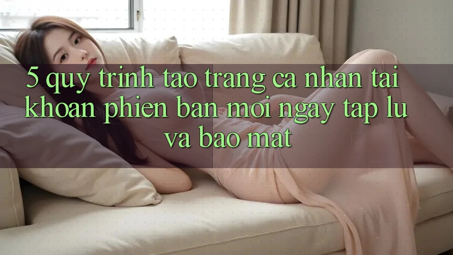 5. Quy Trình Tạo trang cá nhân Tài Khoản Phiên bản mới Ngay tắp lự và Bảo Mật 5. Quy Trình Tạo trang cá nhân Tài Khoản Phiên bản mới Ngay tắp lự và Bảo Mật