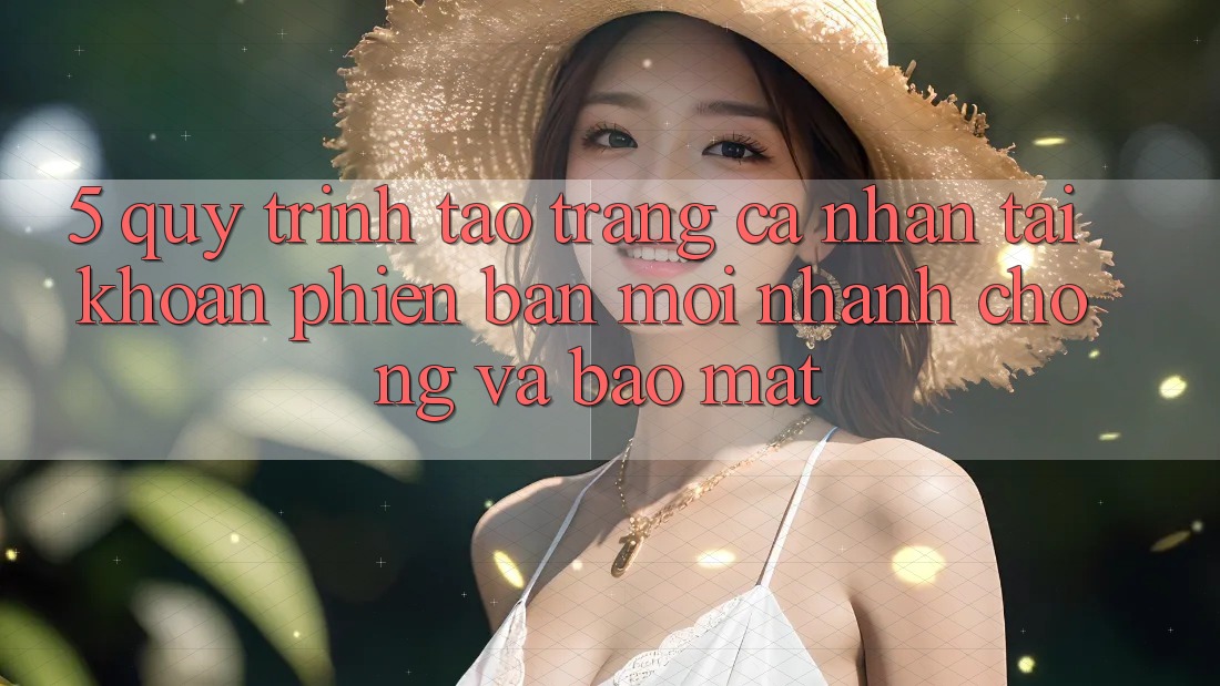 5. Quy Trình Tạo trang cá nhân Tài Khoản Phiên bản mới Nhanh Chóng và Bảo Mật